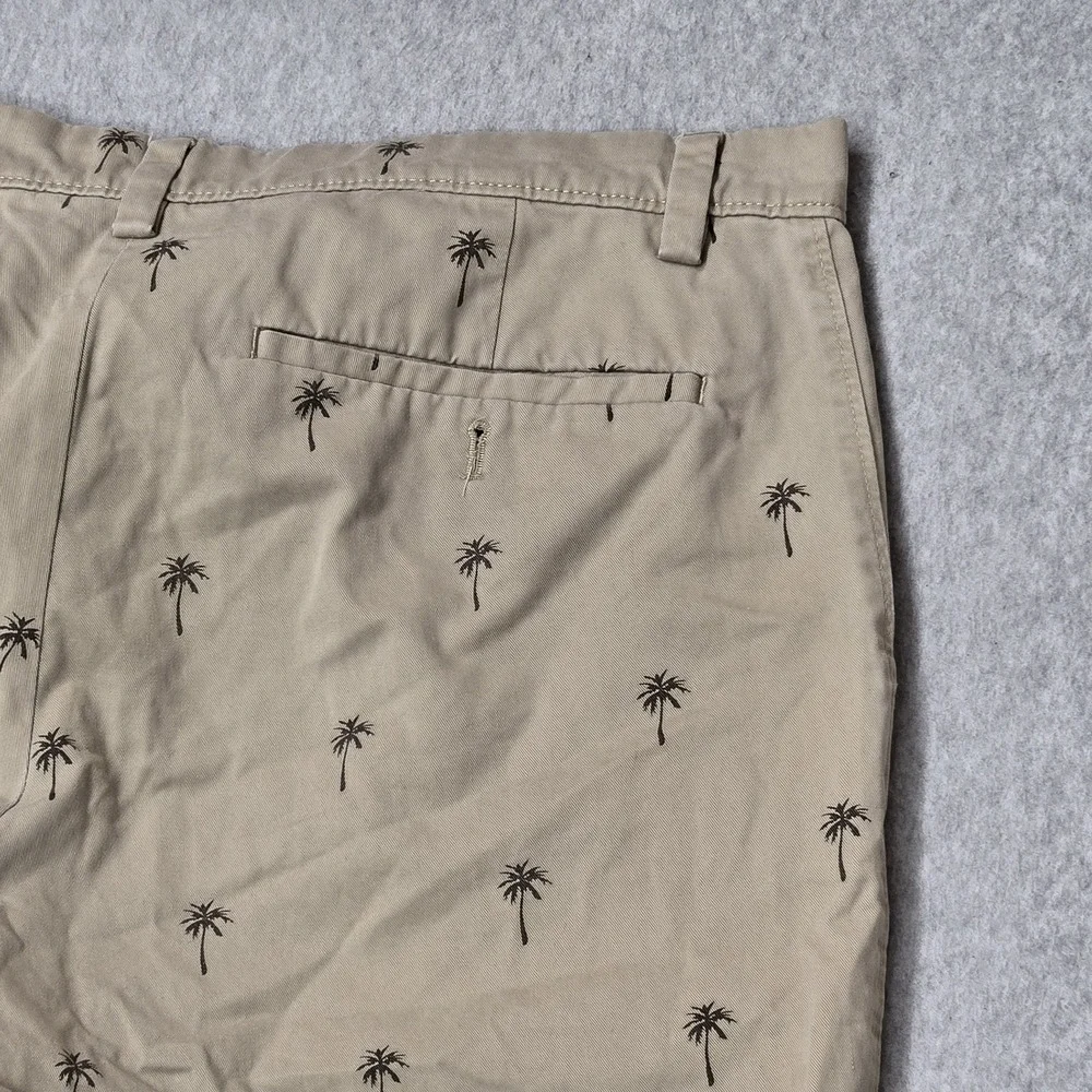 Banana Republic Men Shorts 32 Khaki Emerson Chino‎ Twill Palm Trees